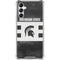 Michigan State University Black and White Stripes Galaxy A15 5G Clear Case